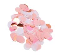 Alomejor Coriandoli Rotondi da 2,5 Cm in Tessuto e Lamina di Colori Misti per Matrimoni, Compleanni, Confezione da 30 g. (Oro rosa rosato chiaro)