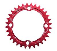 Alomejor Corona Bici 36T BCD 104 Alta Resistenza per Montagna e Strada, Accessori Cambio Bicicletta Offroad, Corona Catena Resistente, Componente Ruota Libera Ciclismo, Parti Riparazione Rosso