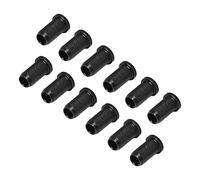 Alomejor Corpo del Ponte per Chitarra da 12 Pezzi Attraverso Ghiere Sostitutive della Chitarra Attraverso le Ghiere delle Corde del Corpo per Elettrica (BLACK)