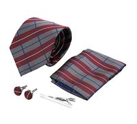 Alomejor Cravatte da Uomo Set di Cravatte in Filato di Poliestere Alla Moda per Occasioni Formali, Confezione Regalo per la Festa del papà