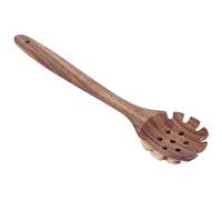 Alomejor Cucchiaio da in Teak Scolapasta per Tagliatelle in Legno Naturale Durevole per Uso in, Cucchiaio in Teak per Uso Alimentare Sana, 12,6x3,1 Pollici, Adatto per la Domestica