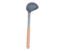 Alomejor Cucchiaio da Mestolo in Silicone Resistente Ai Graffi, Utensile da Leggero per Servire Sughi e Salse con Foro per Appendere