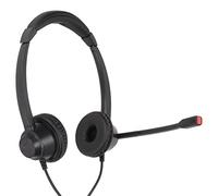 Alomejor Cuffia Binaurale con Cavo da 2,5 Mm con Microfono HD Regolabile per Chiamate in Conferenza e Telemarketing Design Flessibile
