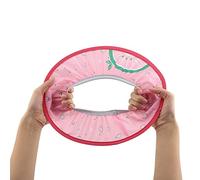 Alomejor Cuffia da doccia per bambini, elastica, con stampa dei cartoni animati, per proteggere occhi e orecchie durante il taglio dei capelli (rosa)