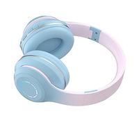 Alomejor Cuffie Bluetooth con Bassi Potenti e funzionalità di Cancellazione del Rumore per gli Amanti della Musica, Cuffie Pieghevoli con Colori Sfumati per Telefoni e Laptop (BLUE)