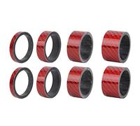Alomejor Cuffie con cuffie con cuffie bici al carbonio di alta qualità per una forcella bike -lavatrice prima di 5/10/15/20 mm (rosso)