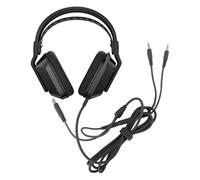 Alomejor Cuffie da Gioco, con Morbidi Cuscinetti Auricolari in Memory Foam con Microfono Ruotabile per PC, Laptop, Console di Gioco, Dispositivi Mobili (BLACK)