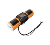 Alomejor Cuffie per Manubrio Moto con Display per Bici da Strada | Impermeabile IPX4, Fissaggio a Morsetto 2-2,2 Cm, Telecomando Cablato, per Campeggio UTV Golf Cart, Lettore MP3 in Lega di