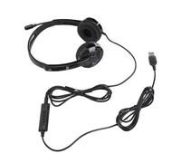 Alomejor Cuffie Telefoniche Microfono Professionale con Riduzione del Rumore per Telemarketing Aziendale in Ufficio, Altoparlanti da 30 Mm con Suono Chiaro, compatibilità USB, vestibilità Comoda per