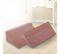 Alomejor Cuscino con Cuneo in Schiuma Comodo Cuscino per L'elevazione delle Gambe per un Sonno Migliore dei Pazienti Marrone 19,7 X 9,8 X 5,9 Pollici