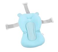 Alomejor Cuscino Sostenitore Bagnetto Neonato Regolabile Morbido Cuscino Bagnetto Neonato per un Bagno Sicuro e Facile (Orso Blu)