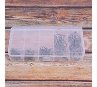 Alomejor da Pesca, Set di Ami Tripli in Acciaio Ad Alto Tenore di Carbonio con 50 Pezzi, Accessori da Pesca Affilati con Ardiglione per Pescatori