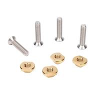 Alomejor Dadi a T per Idrofoil Set di Viti e Dadi di Montaggio in Ottone M6 Hardware Esagonale in Acciaio Inossidabile 4 Viti 4 per la Sostituzione della Pista di Foil della Tavola da Surf e l'uso