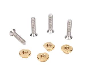 Alomejor Dadi a T per Idrofoil Set di Viti e Dadi di Montaggio in Ottone M6 Hardware Esagonale in Acciaio Inossidabile 4 Viti 4 per la Sostituzione della Pista di Foil della Tavola da Surf e l'uso
