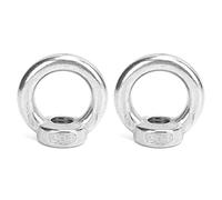 Alomejor Dado con Occhiello in Acciaio Inossidabile, 2 Dadi con Occhiello di Sollevamento con Buona capacità di Carico, per Yacht Motoscafi Barche a Motore Passeggeri da Crociera (M14)