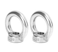 Alomejor Dado con Occhiello in Acciaio Inossidabile, 2 Dadi con Occhiello di Sollevamento con Buona capacità di Carico, per Yacht Motoscafi Barche a Motore Passeggeri da Crociera (M12)