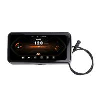 Alomejor Dash Cam per Moto, Videocamera per Registratore per Moto in Lega ABS con Schermo da 6,25 Pollici, Doppia Lente Anteriore e Posteriore da 12 MP, Vista a 150 Gradi per la Guida e gli