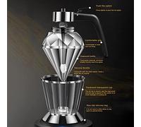Alomejor Dispenser per in Vetro Dispenser per Sciroppo Senza BPA con Supporto, Utensile da Multiuso per gli Appassionati di, 9,5 * 15 Cm (Vaso per olio diamantato da 200 ml)