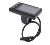 Alomejor Display LCD per Bici Elettrica, Schermo a Colori Resistente All'acqua con Cavo 6P, Compatibile con 24V 36V 48V 60V, per Manubrio da 22,2 Mm