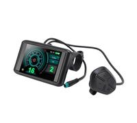 Alomejor Display per Bici Elettrica, Schermo LCD a Colori per Manubrio da 22,2 Mm con Cavo a 5, Compatibile con Sistemi di Tensione Multipli