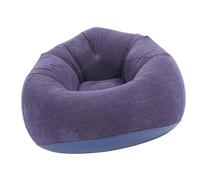 Alomejor Divano Gonfiabile, Poltrona Gonfiabile Floccata Morbida, Poltrona Lounge Multifunzionale per Picnic in Camera da Letto con Balcone (blu scuro)