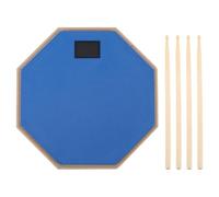Alomejor Drum Pad Silenzioso, Cuscinetto da 12 Pollici in Gomma con 2 Bacchette e Assorbimento di Ammortizzatori, Kit di Batteria per Uso Domestico per Uso Domestico (BLUE)