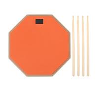 Alomejor Drum Pad Silenzioso, Cuscinetto da 12 Pollici in Gomma con 2 Bacchette e Assorbimento di Ammortizzatori, Kit di Batteria per Uso Domestico per Uso Domestico (ORANGE)