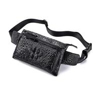 Alomejor, Elegante Borsa a Tracolla in Pelle con Tasche Multiple per Telefono, Notebook, Occhiali da Sole, Chiavi (BLACK)