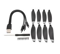 Alomejor Eliche a Basso Rumore da 2,5 Pollici per E88 E58 RC Drone Quadcopter Lame di Ricambio Leggere per Volo Sicuro 8 Pezzi