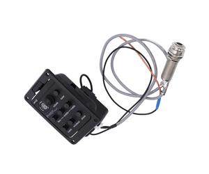 Alomejor Equalizzatore Amplificatore Preamplificatore per Chitarra con Pickup Integrato e Controllo Feedback, per Chitarristi Acustici in Concerti e Sessioni di Improvvisazione