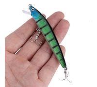 Alomejor Esca da Pesca, Plastica ABS con Occhi 3D e Ganci Tripli, Ideale per la Pesca d'acqua Dolce e la Cattura della Trota