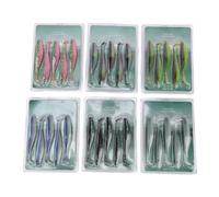 Alomejor Esche da Pesca, 30 Pezzi Esche Morbide Realistiche in PVC Ad Affondamento Lento con Movimento Irregolare per la Pesca del Luccio Alla Trota D'acqua Dolce e Salata