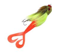 Alomejor Esche da Pesca, Esche Spinner con Design Unico dei Capelli per la Pesca in Acqua Salata All'aperto (GREEN)