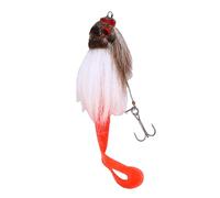 Alomejor Esche da Pesca, Esche Spinner con Design Unico dei Capelli per la Pesca in Acqua Salata All'aperto (WHITE)