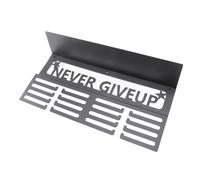 Alomejor Espositore per Medaglie Unico, Supporto per Trofei Ispiratore per Corridori, Scaffale in Metallo Resistente per Gli Amanti dello Sport, Acciaio al Carbonio (Black)