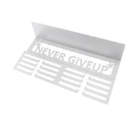 Alomejor Espositore per Medaglie Unico, Supporto per Trofei Ispiratore per Corridori, Scaffale in Metallo Resistente per Gli Amanti dello Sport, Acciaio al Carbonio (White)