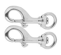 Alomejor Gancio a Estremità Singola Girevole da 80mm, Clip in Acciaio | Materiale premium, stabile e resistente, versatile per catene, corde, guinzagli, applicazioni esterne