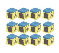 Alomejor Gesso per Stecca da Biliardo, 12 Pezzi Gesso Antiscivolo per Stecca da Biliardo con Forte Adesione, Tiri Precisi, Portatile Leggero per Campi da di Fascia Medio-Alta