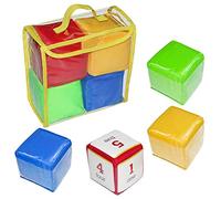 Alomejor Giocattoli per L'apprendimento dei Dadi Morbidi per Bambini, da Lancio con Tasche Trasparenti Set di Giocattoli per L'apprendimento Precoce (Multicolore)