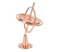 Alomejor Giocattolo Giroscopio in Metallo Color Oro Rosa, Mini Trottola Manuale per Messa a Fuoco e Sollievo Dallo Stress, Design in Lega di Zinco per Ufficio e Uso Domestico