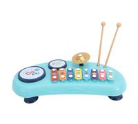 Alomejor Giocattolo per Pianoforte Bussare a Mano, Strumento Musicale Portatile con Lenzuola, Giocattolo di Addestramento Al Ritmo Precoce per Bambini e Bambini in età Prescolare (BLUE)