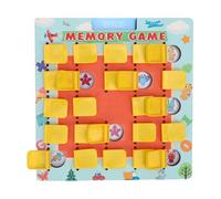Alomejor Gioco di Memoria Corrispondente, Capovolgimento per Vincere il Gioco da Tavolo in Legno con 24 Carte a Doppia Faccia per i Giocattoli da Viaggio Educativi per Bambini