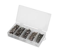 Alomejor Girelle da Pesca in Acciaio Inossidabile da 210 Pezzi, Anelli con Cuscinetti a Forma di 8 con Resistenza alla Corrosione e all'Usura, per Prevenire L'aggrovigliamento dei Pesci e