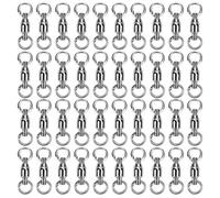 Alomejor Girevole con Cuscinetto a Sfera per Pesca in Acciaio Inox Ad Alta Resistenza con Moschettone a Pressione per Pesca in Mare(1#40pcs)