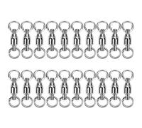 Alomejor Girevole con Cuscinetto a Sfera per Pesca in Acciaio Inox Ad Alta Resistenza con Moschettone a Pressione per Pesca in Mare(4#20pcs)