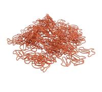 Alomejor Graffette Decorative a Forma di Coniglio Carino per Ufficio Scuola, Graffette Metalliche da 100 Pezzi Impediscono lo Scivolamento del Segnalibro per gli Amanti della Cancelleria (ORANGE)