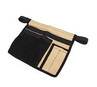 Alomejor Grembiule, cintura per attrezzi da giardino, cintura per attrezzi da giardino con cintura regolabile e tasche multiple per falegnami, giardinaggio (kaki e nero)