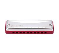 Alomejor Harmonika per Principianti in C -Dur con 10 Buche 20 Toni, per Amici e Familiari, Acciaio Inossidabile + Harz + Bronzo (Rosso purpureo)