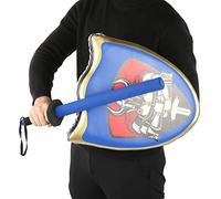 Alomejor I Bambini Fingono di Giocare con Lo Scudo e la Spada, Materiale Sicuro e Non Tossico per Feste in Costume di Halloween. Combinazione Rossa (Insieme Blu)