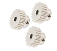 Alomejor Ingranaggi Motore in Metallo 3 Pezzi, Pignone Diametro Foro Modulo M0.6 3,175 Mm con Viti di Fissaggio, per Motore Brushless Spazzolato per Camion Auto 1/10 RC (24T)